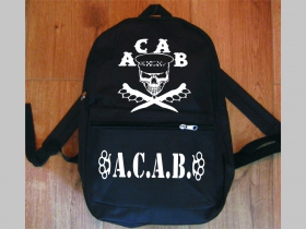 A.C.A.B. jednoduch&yacute; ľahk&yacute; ruksak, rozmery pri plnom obsahu cca: 40x27x10cm materi&aacute;l 100%polyester